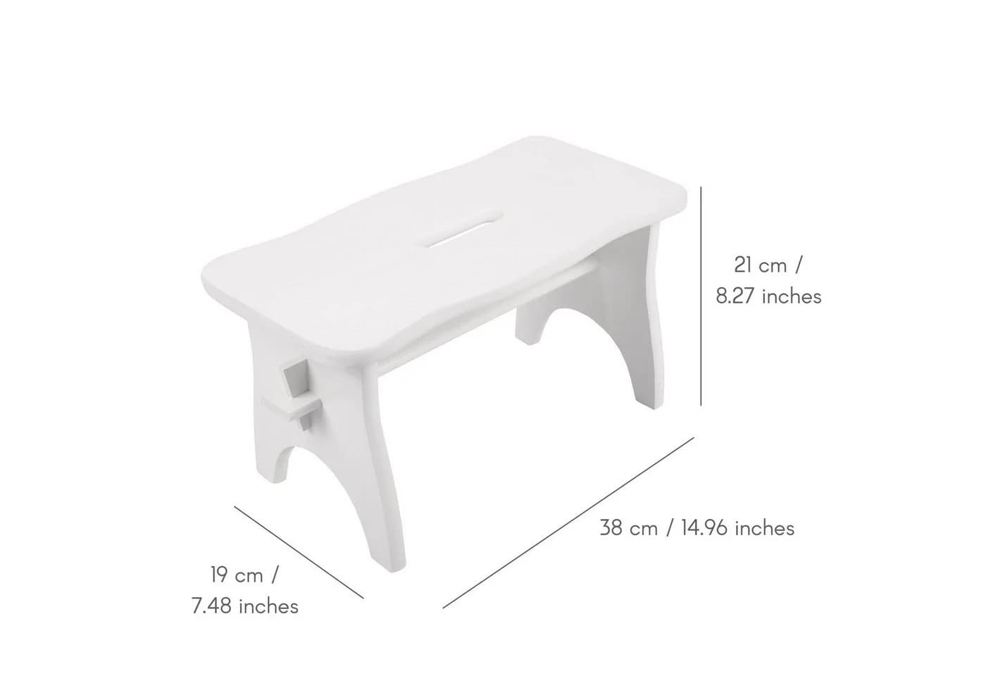 Creative Deco Fußhocker Weiß Kiefernholz Leicht - Bild 2