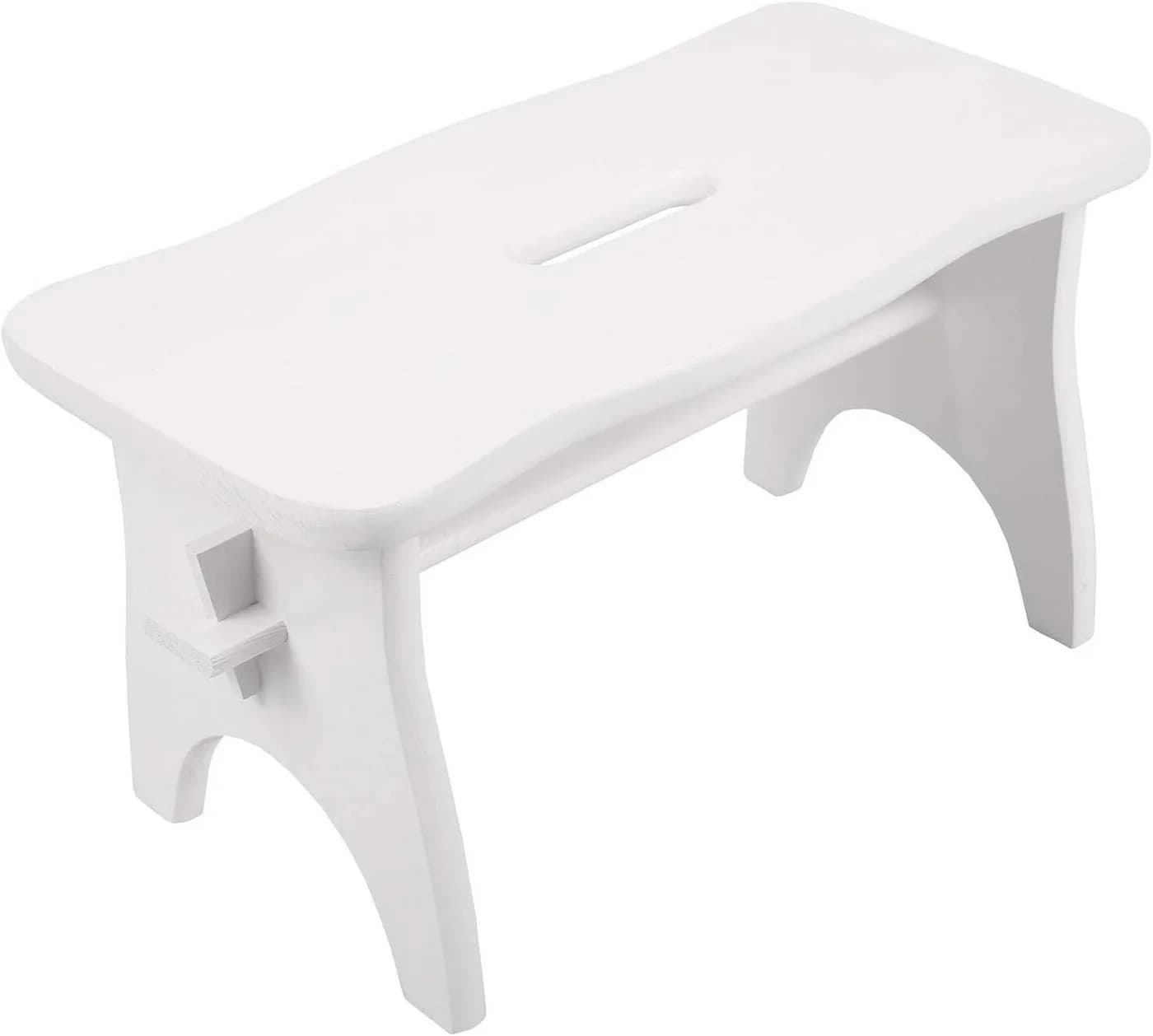 Creative Deco Fußhocker Weiß Kiefernholz Leicht - Bild 3