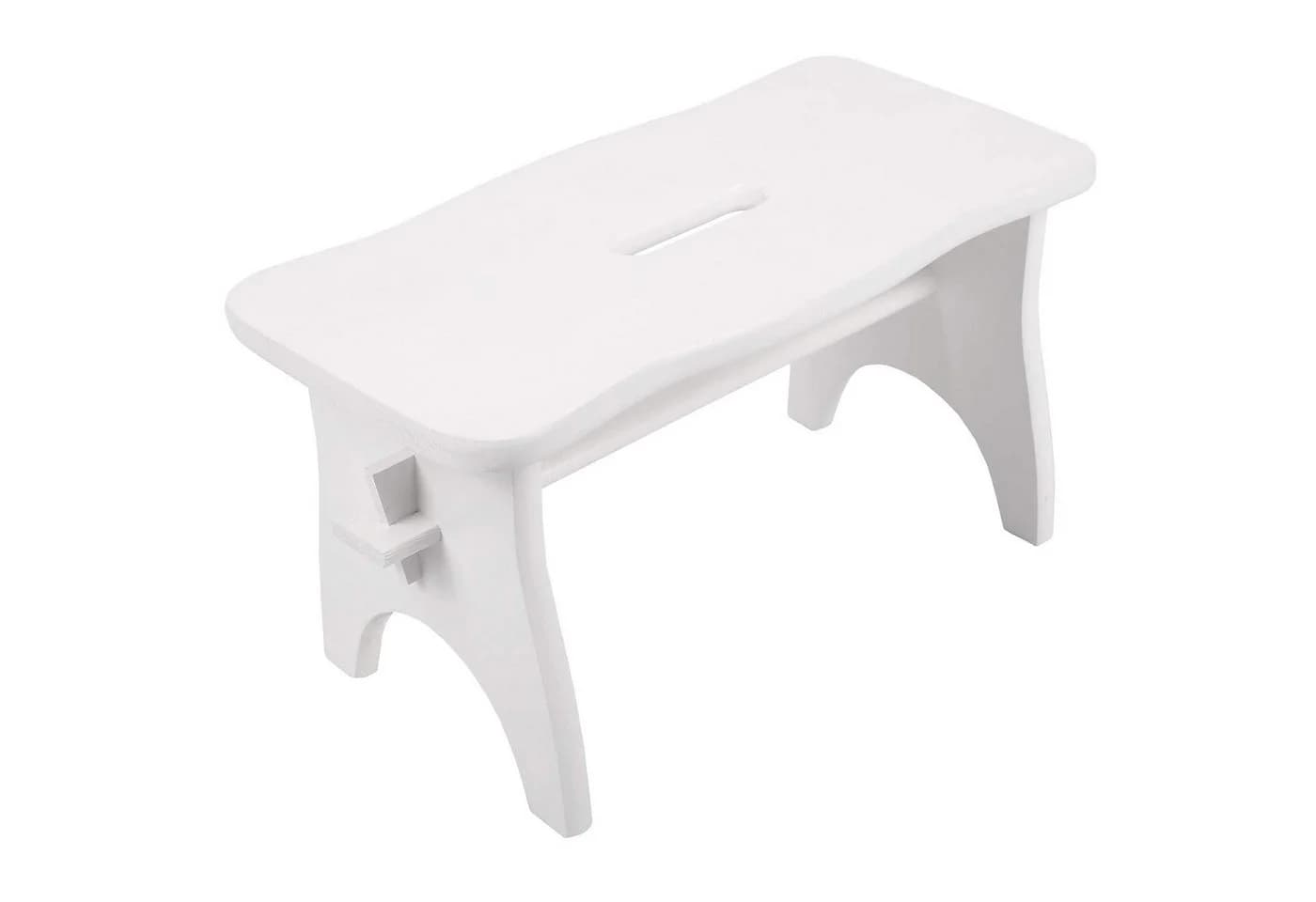 Creative Deco Fußhocker Weiß Kiefernholz Leicht - Bild 4