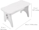 Creative Deco Fußhocker Weiß Kiefernholz Leicht Bild 5