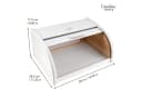 Creative Home Brotkasten Holz mit Rolldeckel Weiß Bild 5