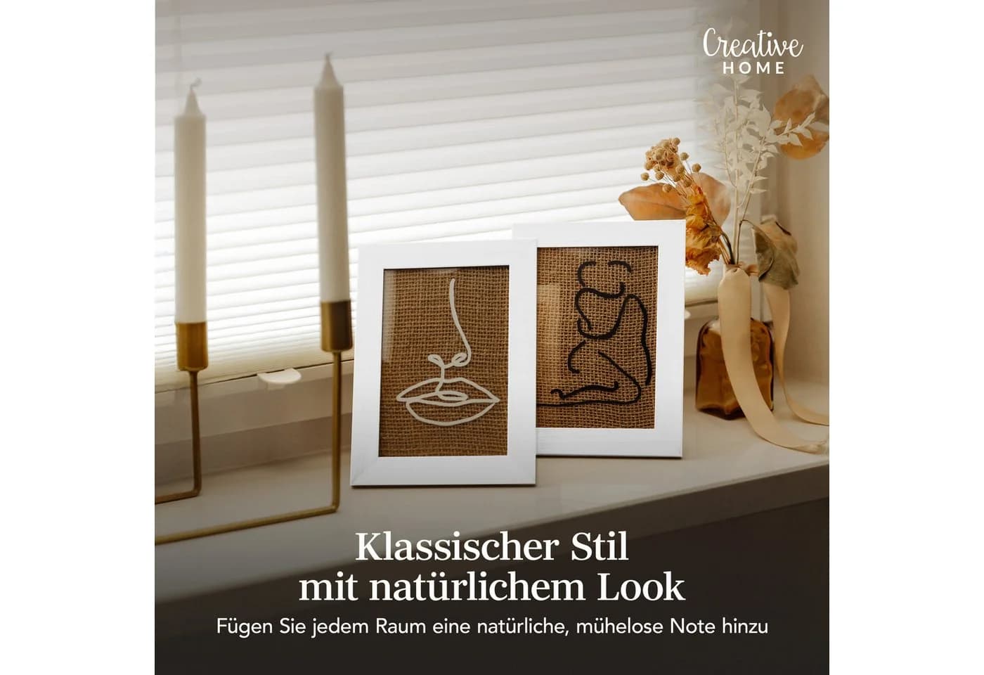 Creative Home Bilderrahmen 10x15 cm Set Weiß Kiefernholz - Bild 4