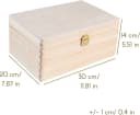 Creative Deco Holzkiste Natur mit Schloss Bild 1