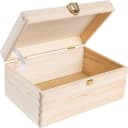Creative Deco Holzkiste Natur mit Schloss Bild 2