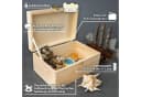 Creative Deco Holzkiste Natur mit Schloss Bild 3