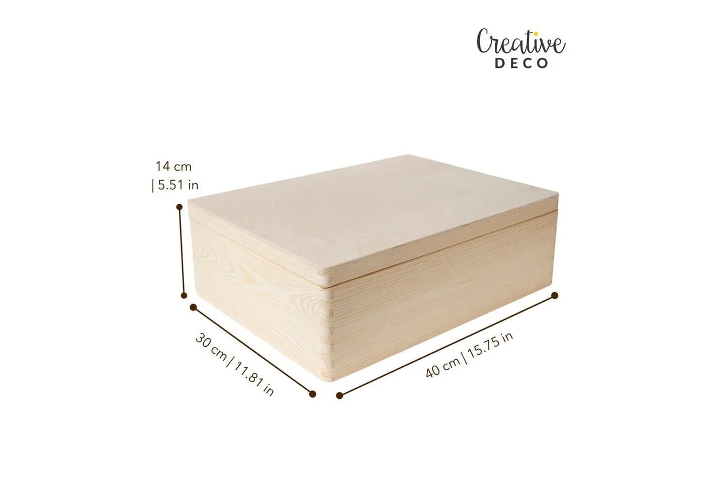 Creative Deco Holzkiste Erinnerungsbox Baby Unlackiert - Bild 3