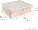 Creative Deco Holzkiste Natur mit Deckel und Schloss Bild 1