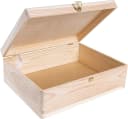 Creative Deco Holzkiste Natur mit Deckel und Schloss Bild 2
