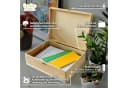 Creative Deco Holzkiste Natur mit Deckel und Schloss Bild 3