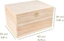 Creative Deco Holzkiste Natur mit Schloss & Deckel Bild 1