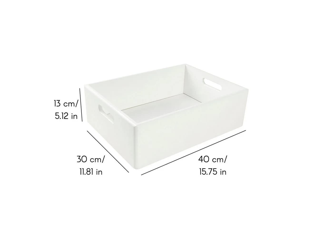 Creative Deco Allzweckkiste XXL Weiß mit Griffen