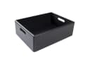 Creative Deco Holzkiste XXL Schwarz mit Griffen Bild 2
