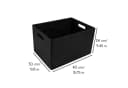 Creative Deco Aufbewahrungsbox Obstkiste Korb Schwarz mit Griffen Bild 1
