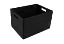 Creative Deco Aufbewahrungsbox Obstkiste Korb Schwarz mit Griffen Bild 2