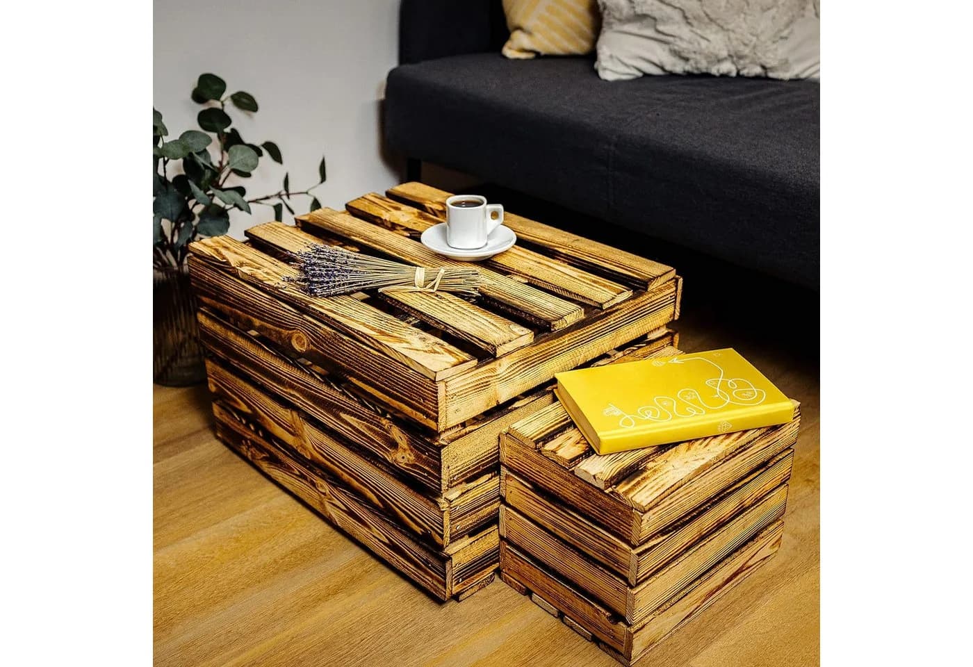 Creative Deco Holztruhe mit Deckel & Scharnieren - Spielzeugkiste - Bild 4