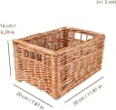 Creative Home Weidenkorb Aufbewahrungskorb Natur Beige Handgefertigt Bild 3