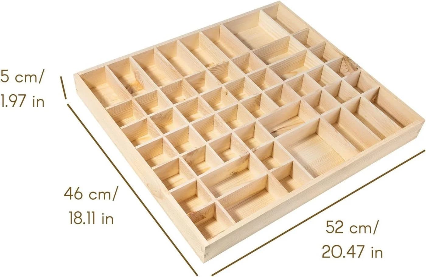 Creative Deco Schubladenbox Holz 51 Fächer Natur - Bild 3
