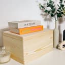 Creative Deco Holzkiste mit Deckel 40x30x22 cm Holztruhe Erinnerungsbox Baby Holzbox Bild 3