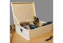Creative Deco Aufbewahrungsbox Holzkiste mit Deckel und herzförmigen Griffen Bild 5