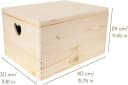 Creative Deco Aufbewahrungsbox Holzkiste mit Deckel und herzförmigen Griffen Bild 1