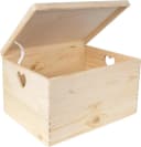 Creative Deco Aufbewahrungsbox Holzkiste mit Deckel und herzförmigen Griffen Bild 2