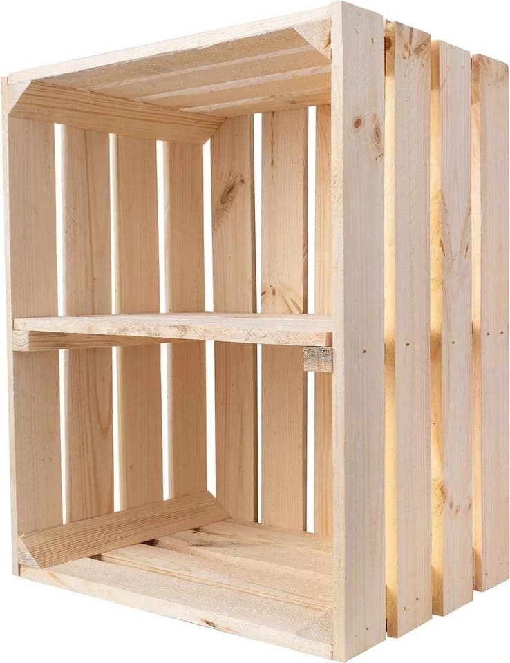 Creative Deco Holzkiste mit Regal Natur - Bild 2