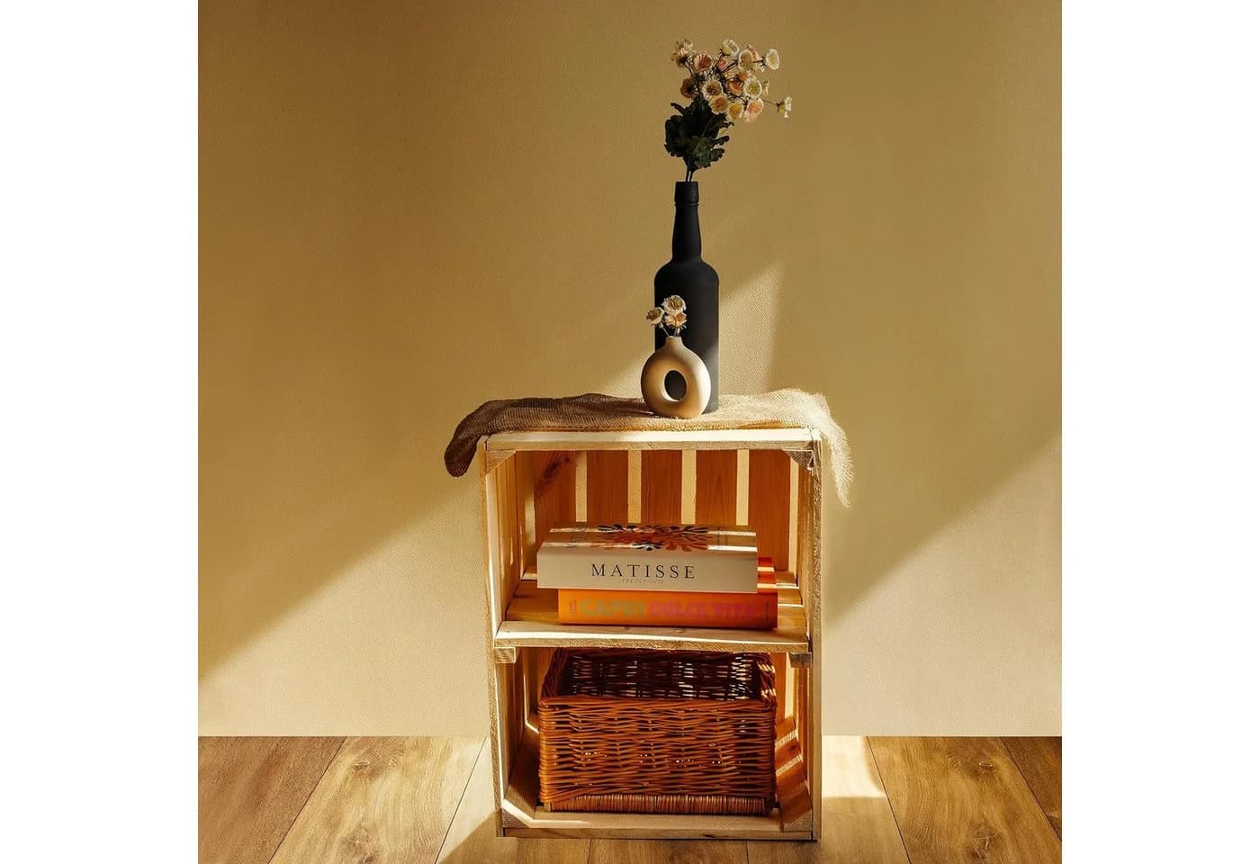 Creative Deco Holzkiste mit Regal Natur - Bild 3