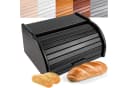 Creative Home Brotkasten Holz Schwarz mit Rolldeckel Bild 2