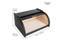 Creative Home Brotkasten Holz Schwarz mit Rolldeckel Bild 3