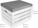 Creative Deco Sitzhocker mit Stauraum Weiß/Grau Bild 3