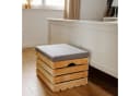 Creative Deco Sitzhocker mit Stauraum Gepolstert Grau Bild 1