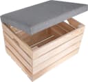 Creative Deco Sitzhocker mit Stauraum Gepolstert Grau Bild 2