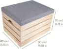 Creative Deco Sitzhocker mit Stauraum Gepolstert Grau Bild 3