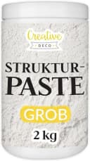 Creative Deco Malpaste Strukturpaste 2 kg Weiß Spachtelmasse Acryl Bild 2