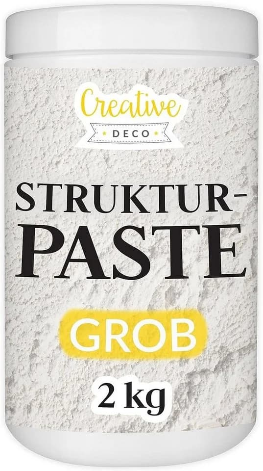Creative Deco Malpaste Strukturpaste 2 kg Weiß Spachtelmasse Acryl - Bild 2