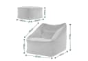 icon Sitzsack Riesen Sessel „Natalia“ mit Hocker Blaugrün Samt Bild 5