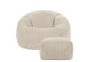Icon Kingston Sitzsack Cord Beige mit Hocker Made in Germany Bild 4