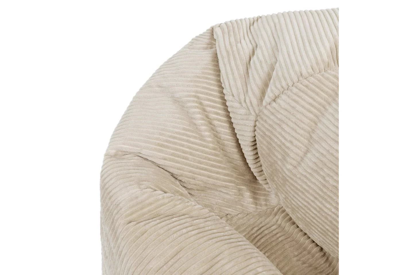 Icon Kingston Sitzsack Cord Beige mit Hocker Made in Germany - Bild 5
