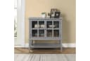 loft24 Highboard Franklin Vitrine Sideboard grau Glastüren Landhausstil Bild 2
