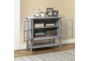 loft24 Highboard Franklin Vitrine Sideboard grau Glastüren Landhausstil Bild 3