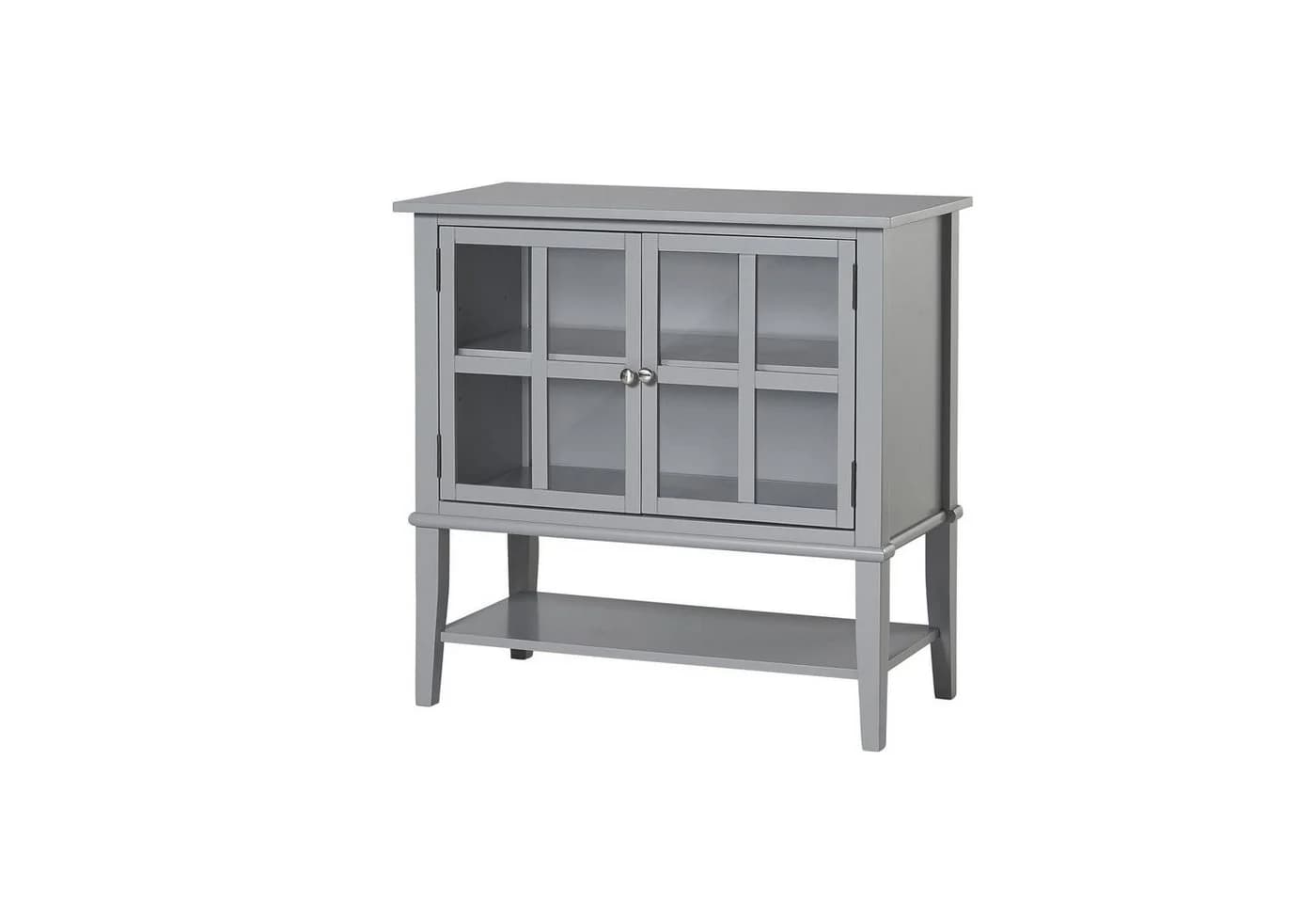 loft24 Highboard Franklin Vitrine Sideboard grau Glastüren Landhausstil - Bild 5