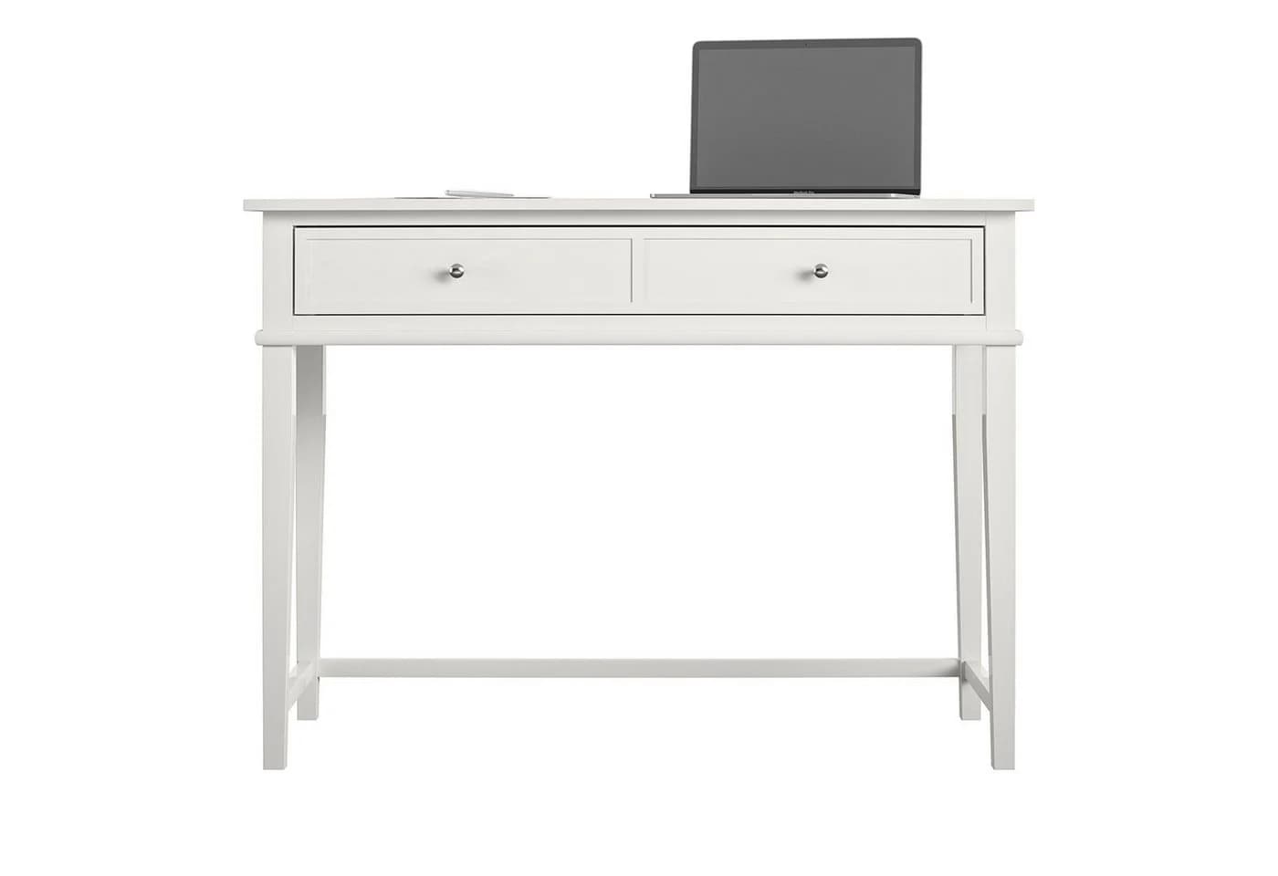 loft24 Schreibtisch Franklin Landhaus Stil Cremefarben mit Schublade - Bild 4