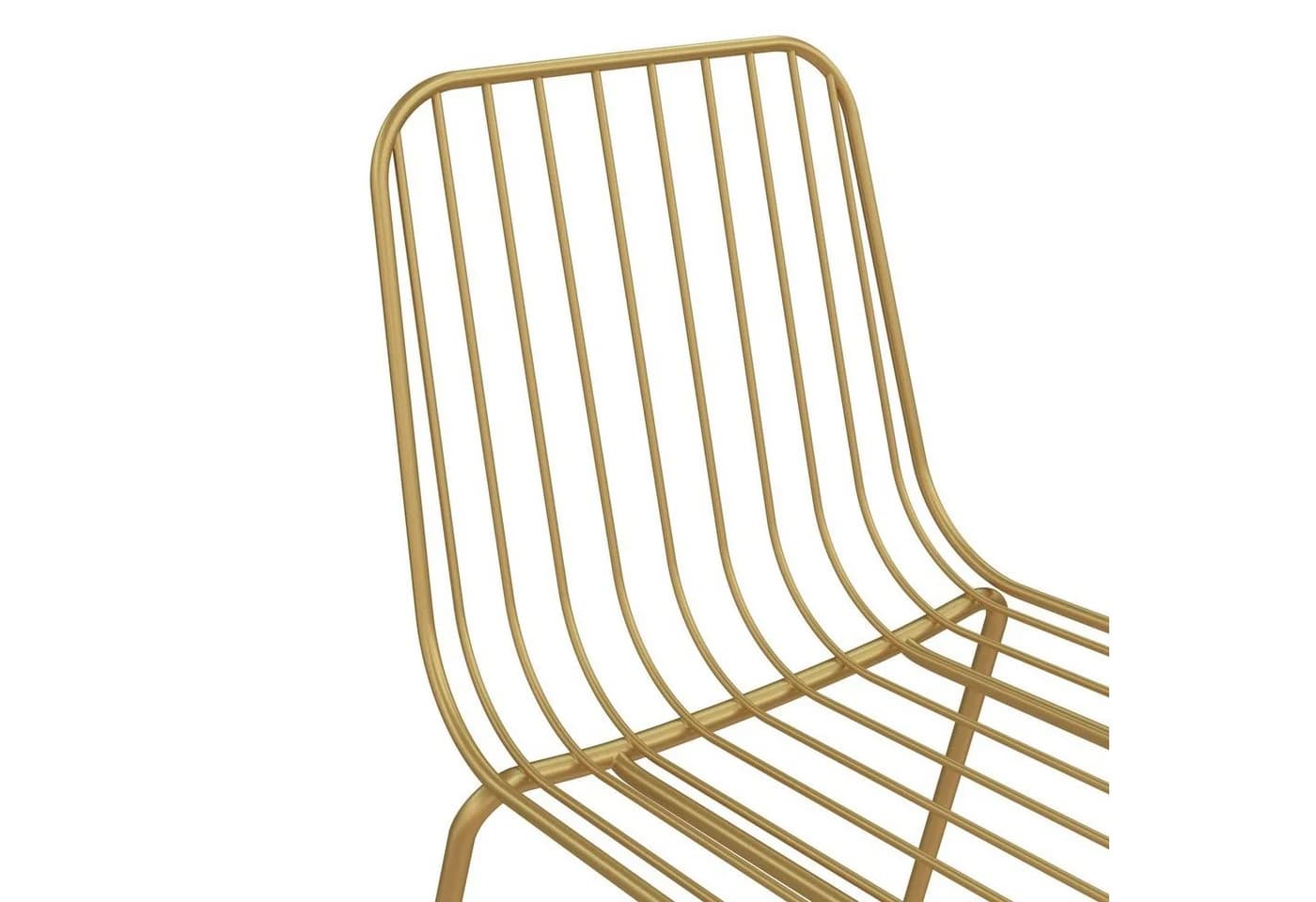 loft24 Esszimmerstuhl Caden 2er Set Gold Retro Metallstuhl - Bild 4