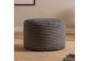 icon Pouf XL aus Cord „Milano“ Grau mit Füllung Bild 1