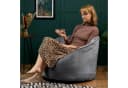 ICON Sitzsack Sessel aus Samt „Sirena“ Grau XXL Bild 1