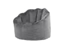 ICON Sitzsack Sessel aus Samt „Sirena“ Grau XXL Bild 2