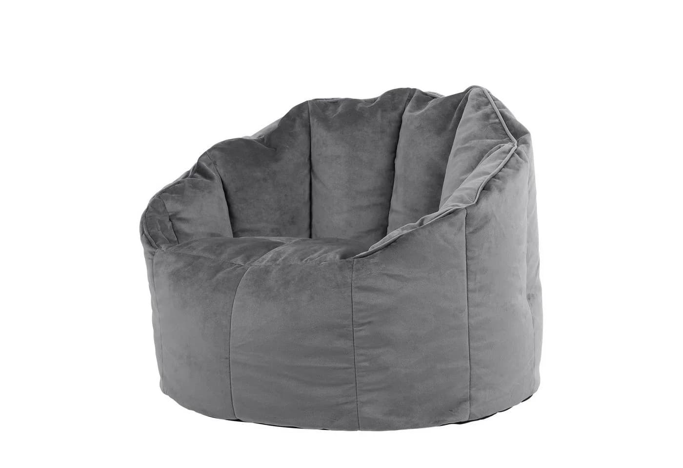 ICON Sitzsack Sessel aus Samt „Sirena“ Grau XXL - Bild 2