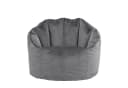 ICON Sitzsack Sessel aus Samt „Sirena“ Grau XXL Bild 4