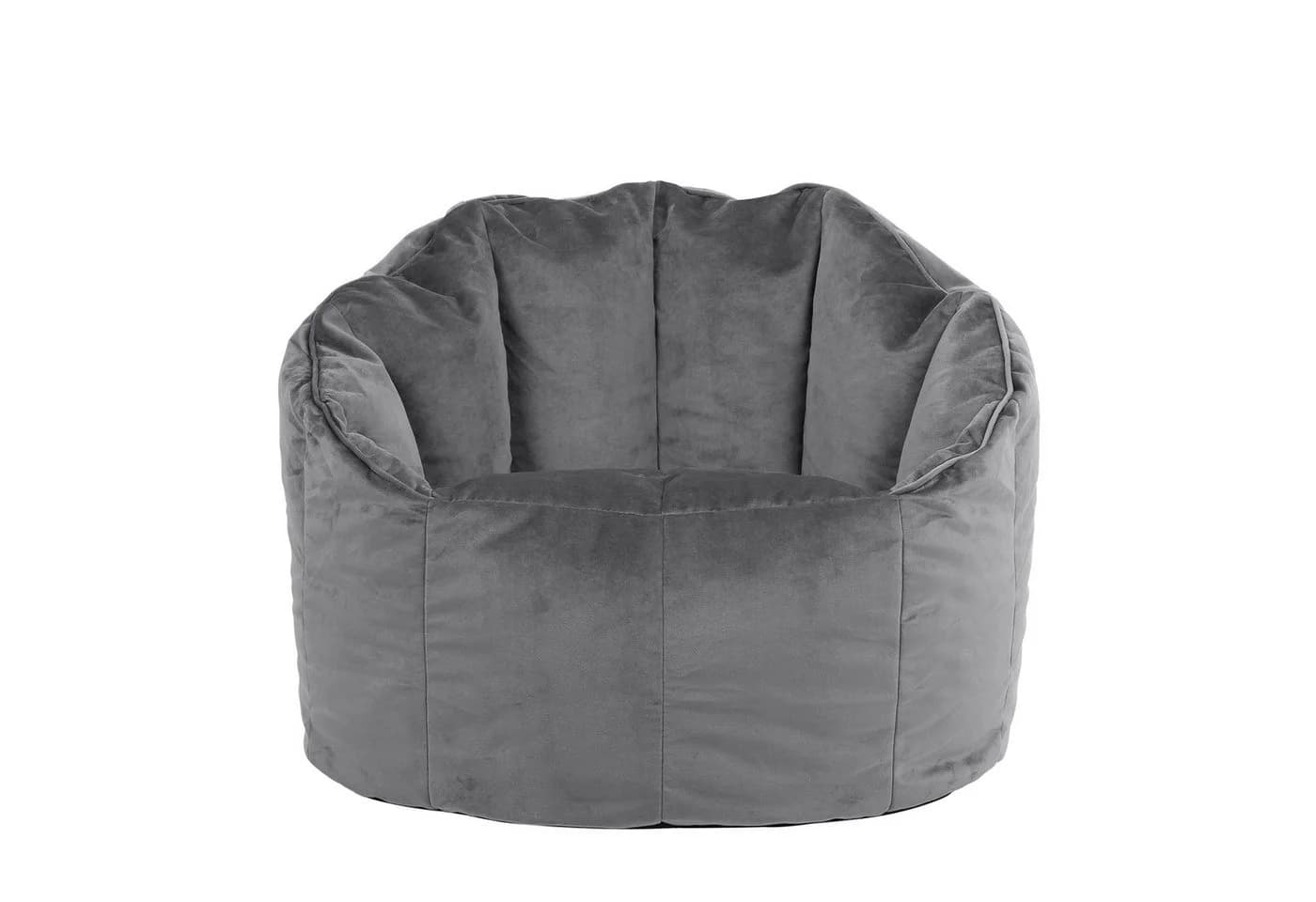 ICON Sitzsack Sessel aus Samt „Sirena“ Grau XXL - Bild 4