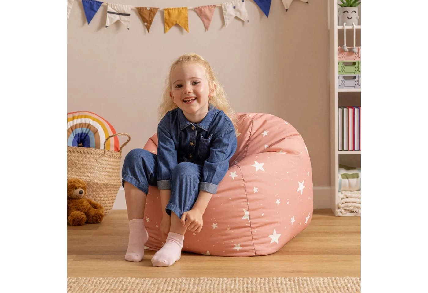 icon Sitzsack Kinder Indoor Outdoor Wetterfest Rosa